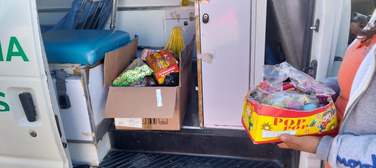 Policía de la Capital decomisa pirotecnia prohibida en la delegación de Bocas